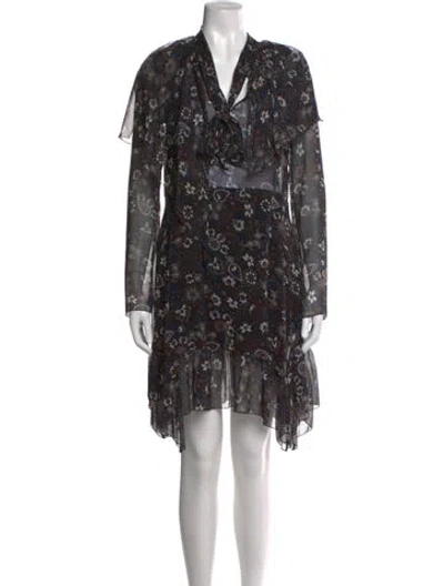 Pre-owned See By Chloé Paisley Print Mini Dress In Black