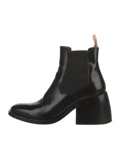 Pre-owned See By Chloé Patent Leather Chelsea Boots In Black