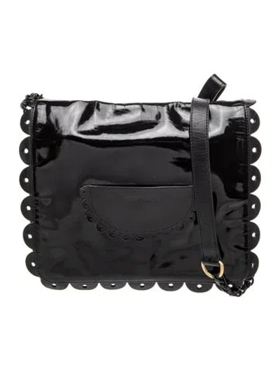 Pre-owned See By Chloé Patent Leather Crossbody Bag In Black