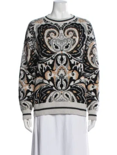 Pre-owned See By Chloé Patterned Crew Neck Sweater In Blue