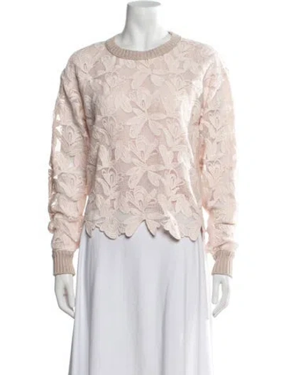 Pre-owned See By Chloé Patterned Crew Neck Sweater In Pink