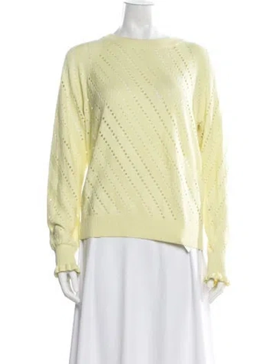 Pre-owned See By Chloé Patterned Crew Neck Sweater In Yellow