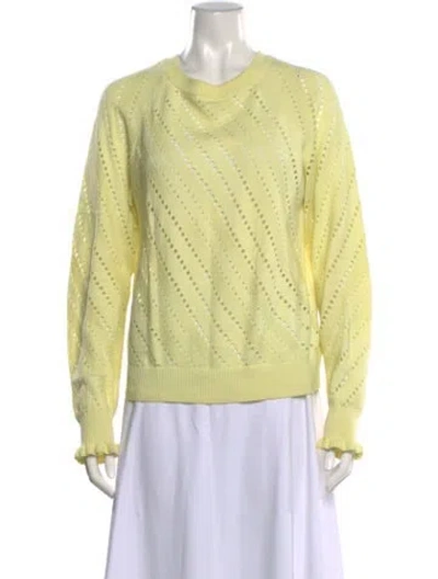 Pre-owned See By Chloé Patterned Crew Neck Sweater In Yellow
