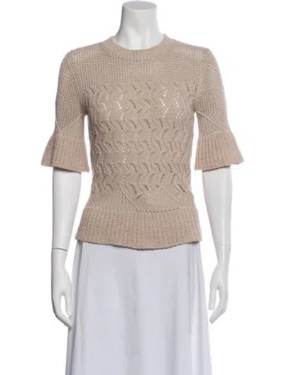 Pre-owned See By Chloé Patterned Crew Neck Top In Neutral