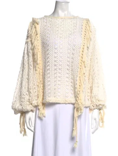 Pre-owned See By Chloé Patterned Crew Neck Top In Neutrals