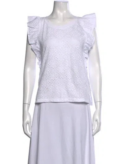 Pre-owned See By Chloé Patterned Crew Neck Top In White