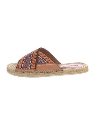 Pre-owned See By Chloé Patterned Espadrilles In Neutrals/orange