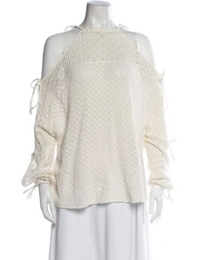 Pre-owned See By Chloé Patterned Halterneck Sweater In Neutrals