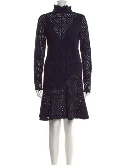Pre-owned See By Chloé Patterned Knee-length Dress In Blue