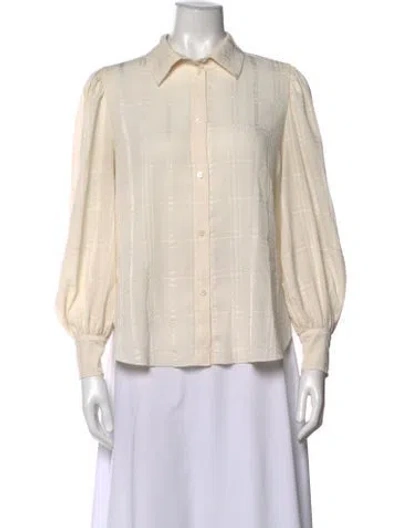Pre-owned See By Chloé Patterned Long Sleeve Blouse In Neutrals