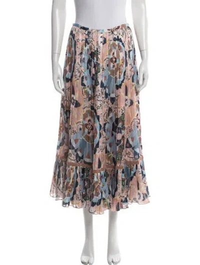 Pre-owned See By Chloé Patterned Midi Length Skirt In Pink