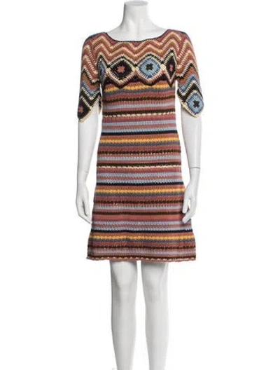 Pre-owned See By Chloé Patterned Mini Dress In Blue