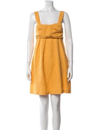 Pre-owned See By Chloé Patterned Mini Dress In Yellow