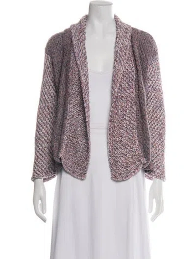 Pre-owned See By Chloé Patterned Open Front Sweater In Pink