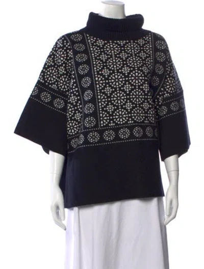 Pre-owned See By Chloé Patterned Turtleneck Sweater W/ Tags In Black