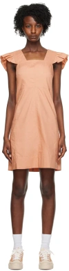 See By Chloé Pink Pinafore Minidress In 6i2 Dusty Coral