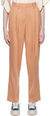 See By Chloé Wide-leg Cotton-blend Trousers In 6i2 Dusty Coral