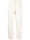 See By Chloé Pintuck-detail Tapered Jeans In Nude