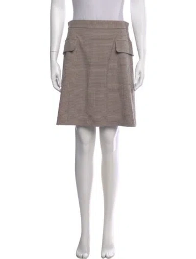 Pre-owned See By Chloé Plaid Print Knee-length Skirt In Neutral