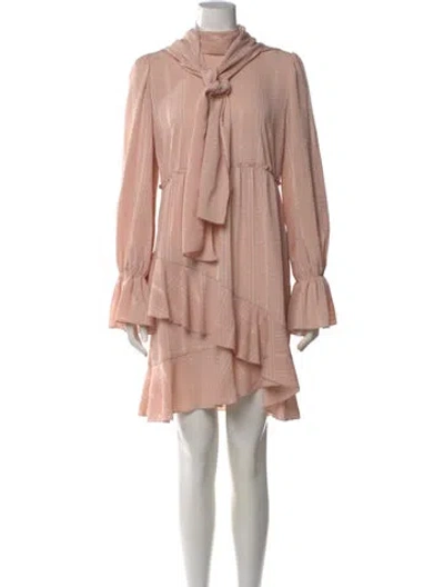Pre-owned See By Chloé Plaid Print Mini Dress In Neutral