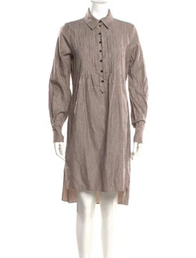 Pre-owned See By Chloé Plaid Print Mini Dress In Red