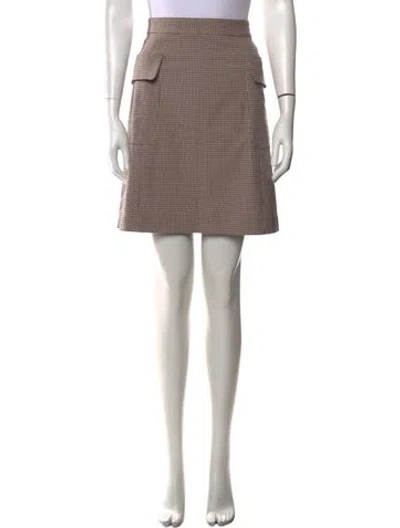 Pre-owned See By Chloé Plaid Print Mini Skirt In Neutrals