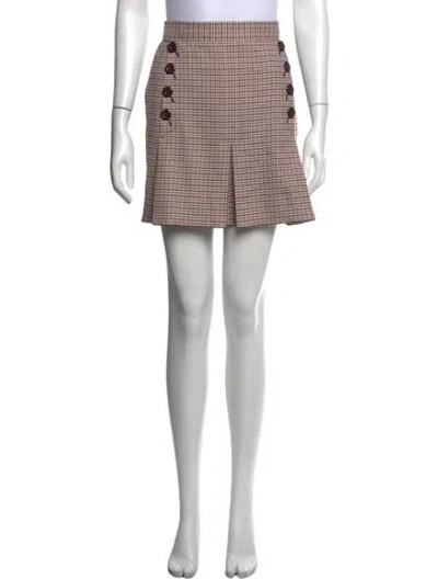 Pre-owned See By Chloé Plaid Print Mini Skirt In Pink