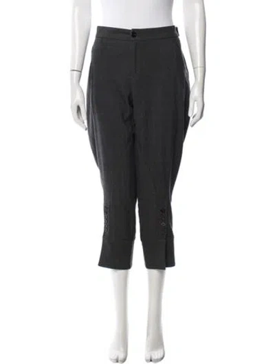 Pre-owned See By Chloé Plaid Print Straight Leg Pants In Black
