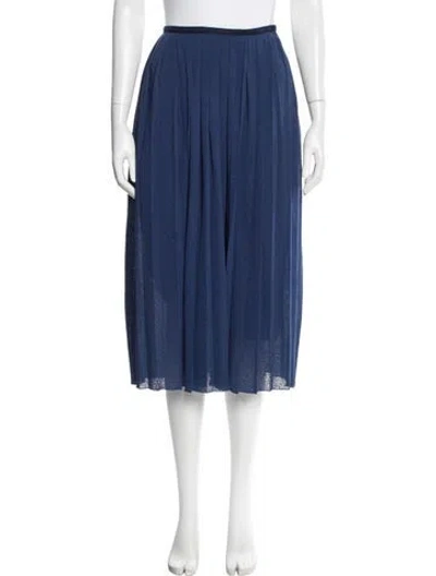 Pre-owned See By Chloé Pleated Accents Midi Length Skirt In Blue