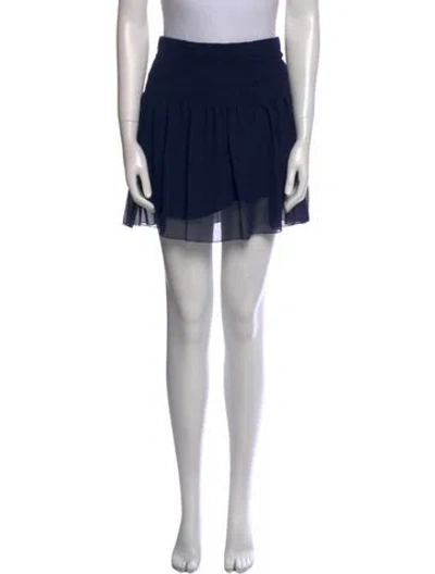 Pre-owned See By Chloé Pleated Accents Mini Skirt In Blue