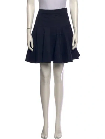 Pre-owned See By Chloé Pleated Accents Mini Skirt In Blue