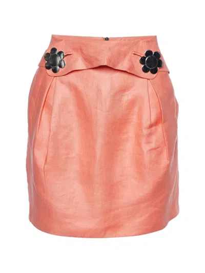 Pre-owned See By Chloé Pleated A-line Mini Skirt In Pink