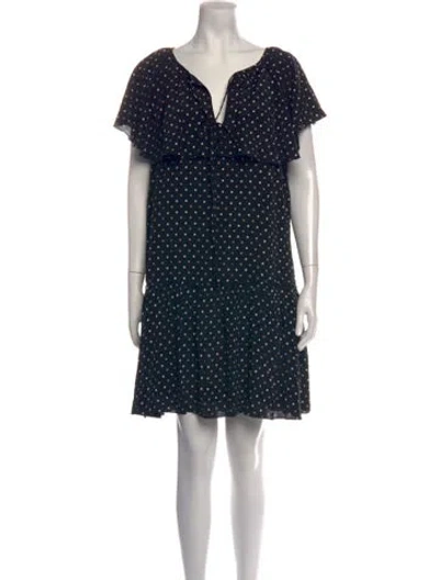 Pre-owned See By Chloé Polka Dot Print Mini Dress In Black