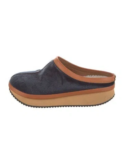 Pre-owned See By Chloé Ponyhair Mules In Black