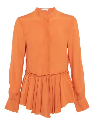 Pre-owned See By Chloé  Ruffled Peplum Blouse