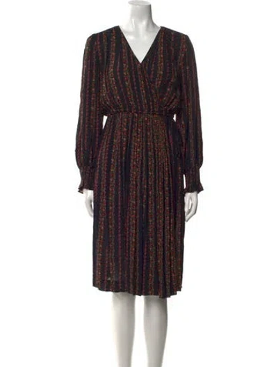 Pre-owned See By Chloé Printed Knee-length Dress In Black