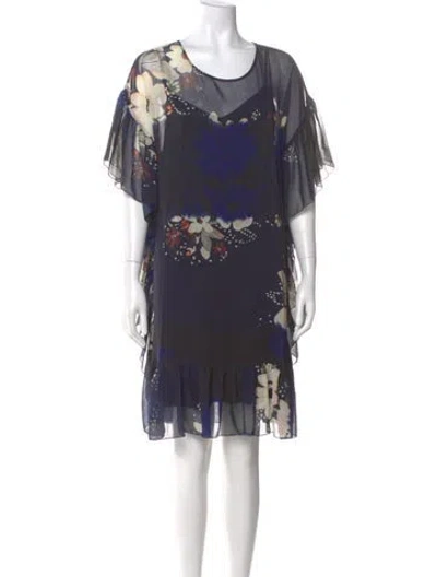 Pre-owned See By Chloé Printed Knee-length Dress In Blue
