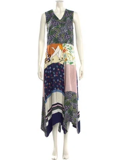 Pre-owned See By Chloé Printed Long Dress In Multi