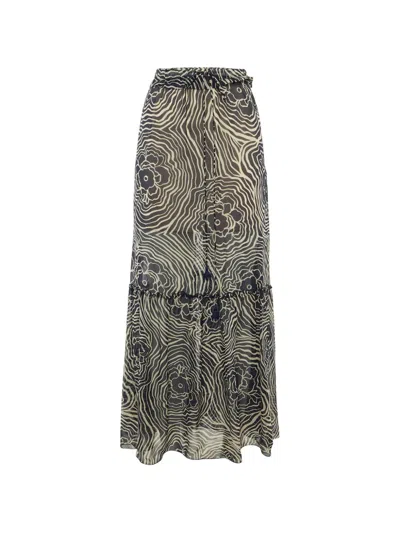 Pre-owned See By Chloé Printed Maxi Skirt In Blue