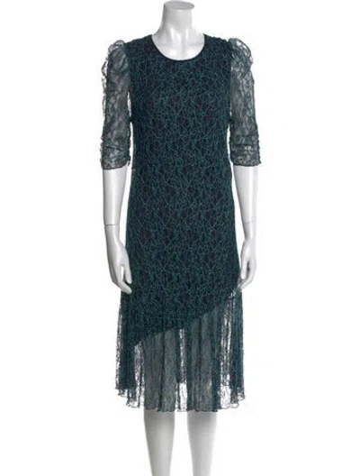 Pre-owned See By Chloé Printed Midi Length Dress In Blue