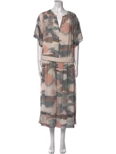 Pre-owned See By Chloé Printed Midi Length Dress In Multi