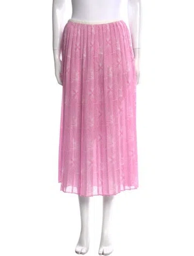 Pre-owned See By Chloé Printed Midi Length Skirt In Pink