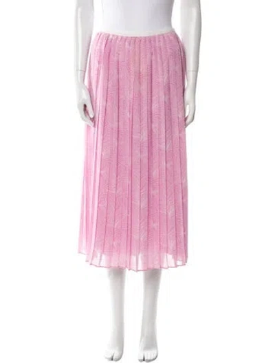 Pre-owned See By Chloé Printed Midi Length Skirt In Pink