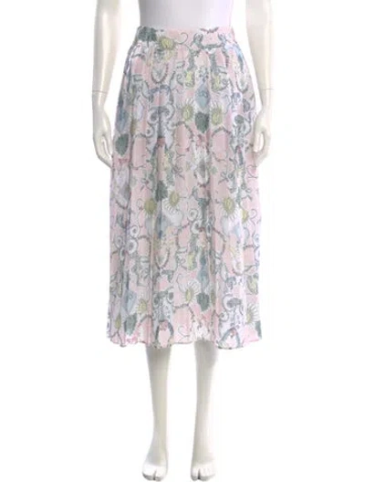 Pre-owned See By Chloé Printed Midi Length Skirt In Pink