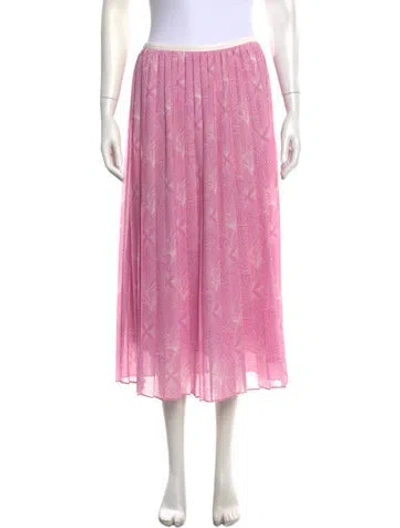 Pre-owned See By Chloé Printed Midi Length Skirt In Pink