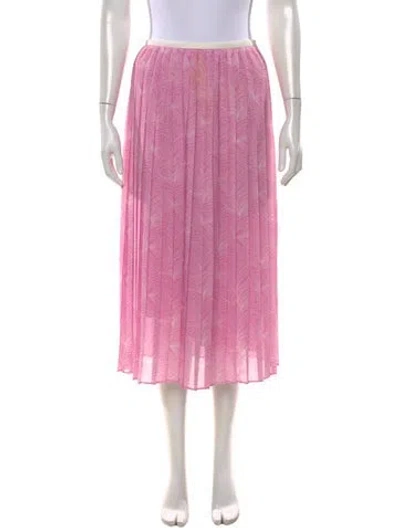 Pre-owned See By Chloé Printed Midi Length Skirt In Pink