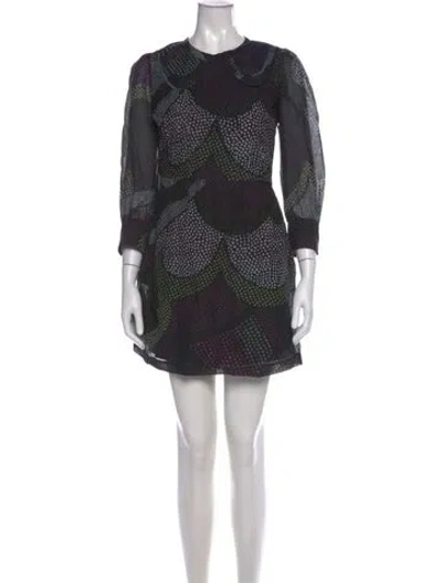 Pre-owned See By Chloé Printed Mini Dress In Black