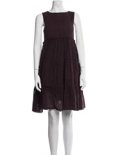 Pre-owned See By Chloé Printed Mini Dress In Brown