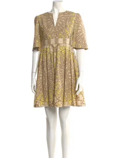 Pre-owned See By Chloé Printed Mini Dress In Brown