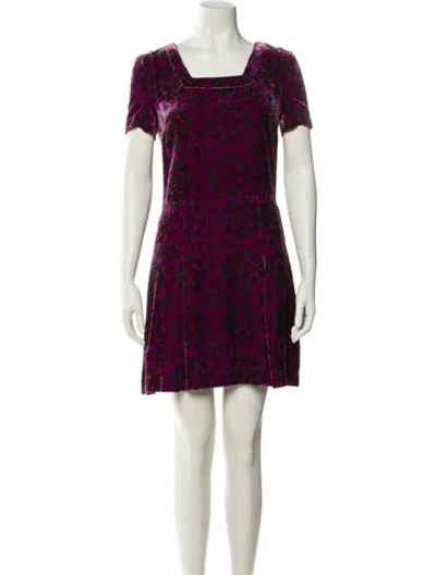 Pre-owned See By Chloé Printed Mini Dress In Purple